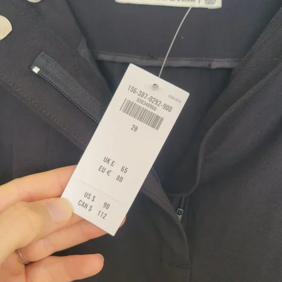 NWT Abercrombie & Fitch Black Pleated Trouser Pants Women's - Picture 4 of 8